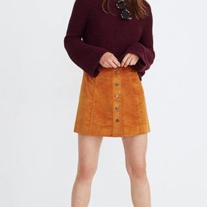 Madewell Velveteen A-line mini skirt
